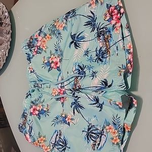 George. Tropical print swim shorts. Small